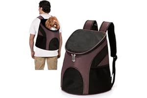 PETCUTE Sac à Dos pour Chiens Petits Chats Transporteur pour Animal de Compagnie Ventilée Sac de Voyage à bandoulière pour Chiens Extérieure