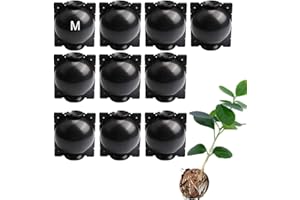 QHC sehen 10 Pack Tree Root Growing Box, Rooting Ball Grafting Tools, Reusable High Pressure Tree Rooter Air Layering Propagation Kit Propagator Pot Rooting Device for Plant Cutting Seedlings