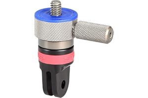 iSHOXS Tripod-2-ProFork | Cabeza de rótula de trípode de Aluminio para cámaras | Compatible con cámaras de acción GoPro Hero -MAX y similares | Accesorio de Rosca de ¼