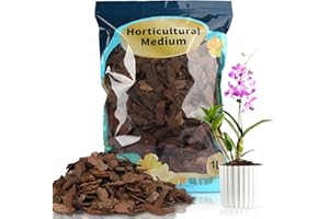 GOTVUGE Orchid Bark, Pine Bark for Plants Natural Mulch for Potted Plants, Wood Chips for Garden (1L)