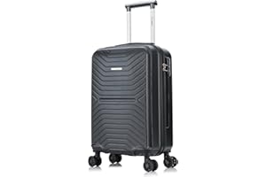 FLYMAX 56x45x25 British Airways EasyJet Cabin Bag Carry on Suitcase Hand Luiggage Exact FIT Hard Shell Cabin Suitcase Only 3kg + 3 Digit Lock + Telescopic Handle Lightweight 4 Wheel Suitcase 57 Litre