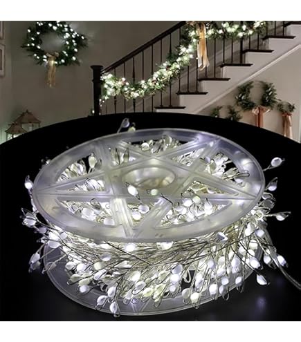 Cascade Lumineuse 200 Maxi Gouttes LED Blanc Froid 2 M Câble