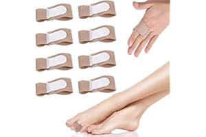 ZEACCT 8 Stücke Hammerzehen Zehenbandage, Hammerzehen Korrektoren, Toe Splints, Zeh Schiene Bandage für Finger, Hammer Toe, Zehenkorrektor für überlappende Zehen, Krummen Zehen, Gebrochenen Zehen