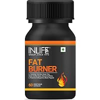 INLIFE Fat Burner with L-Carnitine, Green Tea, Green Coffee Bean, Natural Caffeine, L-Theanine, Bioperine Piperine…