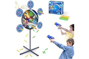 DX DA XIN Giochi di Tiro al Bersaglio con Luce ed Effetto Sonoro Bersaglio per Nerf Ragazzo Compleanno Regalo di Natale Giocattoli per Bambini 3-12 Anni