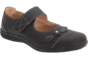 Boulevard Mary Jane Womens Touch Fastening X Wide Summer Casual L439A