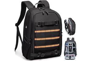 Horfccid Grande Taille 23L Sac à Dos Caméra Photo Sac Pour Caméra, DSLR/SLR Compatible, Ordinateur Portable de 15.6 ”, Trépie