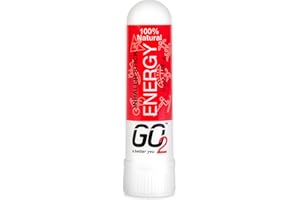 GO2 Inhaler Energy Stick — Essential Oils for Convenient On-The-Go Use — 100% Natural, Synthetic-Free and Cruelty-Free (1ml Tube)