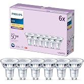 Philips Classic LED PAR16 GU10 Spotlight 2700K 355lm 4.6W/50W White | Warm White Light Non-Dimmable, Matte Glass, Accent Ligh