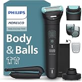 ماكينة العناية بالجسم Philips Norelco Body Groomer 7000 Series للرجال، رأس مرن ثنائي الأبعاد يتبع محيط الجسم، حماية ثلاثية