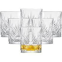 Sierlijk whiskyglas met reliëf - set van 4 - kristal
