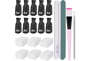BUTBU Nagellacksborttagningssats, nagellack, gelborttagningsverktyg, akrylnagelborttagare, med nagelborttagare, bomullskuddar