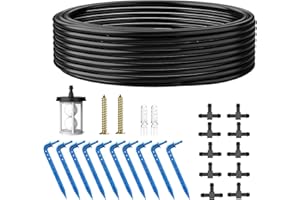 AnseTo Automatisches Bewässerungsset enthält 10 Meter Bewässerungsleitung,10 Bewässerungstropfer,10 T-Stücke für Garten, Balkon, Pflanzen Bewässerung, Ergänzungsset für Solar Bewässerungssysteme