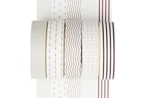 YUBX 5 Rollen Washi Tape Set Kreative Basic Dünn Dekorative Bänder für Kunst, DIY Handwerk, Bullet Journals, Planer, Scrapbooking, Verpackung (Line)