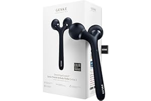 GESKE | Rouleau sonique visage et corps SmartAppGuided™ | 4 in 1 | Derma Roller | Appareil visage et corps | Rouleau facial professionnel | Raffermit et redessine corps et visage