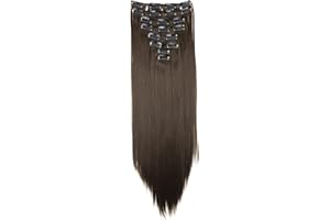 ‎CAISHA CAISHA XXL 50cm 8 Teile Set CLIP IN EXTENSIONS Nicole Haarverlängerung Haarteil Glatt Brünett CES104