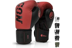 Guantoni Boxe MADGON - Guanti Boxe e Kick Boxing Fatti con i Migliori Materiali – Guanti MMA, Kick Boxing, Sparring e Pugilato con Incredibile Assorbimento degli Urti – Confortevoli e Resistenti