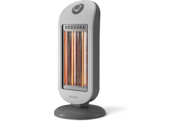 Olimpia Splendid, Carbon Twist infraröd värmevärmare med upp till 1 200 W effekt, kolfiber uppvärmning, vippbrytare, osciller