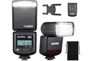 GODOX TT520III Flash de La Cámara Camera Flash Speedlite 8 Niveles de Potencia 400 Flashes a Plena Potencia con Lanzador RT-16 Zapata de Un Solo Contacto para Camara Canon Sony Nikon Fuji Olympus
