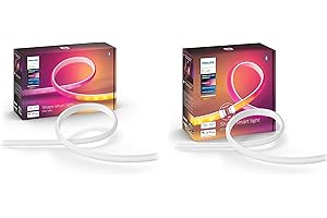 Philips Hue White and Color Lightstrip Gradient 2 mètres avec Synchronisation d'Écran (Hue Sync Box Requise - Non Fournie) + Extension 1 mètre, Compatible avec Alexa, Google Assistant et Apple Homekit