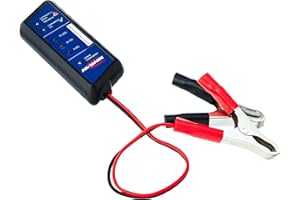 ANSMANN Testeur de batterie de voiture Power Check (1 pce) – Testeur de batterie 12V avec pinces croco – Tensiomètre professionnel pour batterie auto