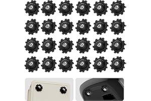 TamBee 24 Stück Möbelrollen klein lenkrollen für Kaffeemaschine，Schrank，möbel mini mit doppelseitigem Klebeband mini rollen für küchengeräte schwarz