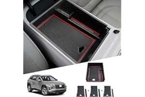 SHAOHAO Kompatibel mit Hyundai Tucson NX4 2021 2022 2023 2024 Mittelkonsole Aufbewahrungsbox Armlehne Organizer, Mittelarmlehne Handschuhfach AutoZubehör Zubehör（Automatische Übertragung）