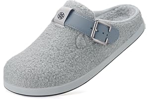 Sisttke Chaussons Sabots Femmes Hommes Hiver Chaude Fourrure Peluche Pantoufles Mules Chaussures de Jardin Antidérapant Confort Intérieur extérieur