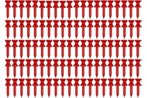 PRVCFZ 100 Pcs Red Golf Tees, Golf Practice Supplies Tee 33mm, Golf Ttees, Durable Castle Tees Small Golf Tees for Golf Practice Training,Size 12 * 33mm/0.47 * 0.7inch
