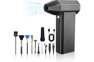 MJY 180000PRM Electric Air Duster,4 Gear Adjustable Compressed Air Duster,Rechargeable Cordless Mini Jet Fan Blower for Computer Keyboard,Car,Outdoors,Home