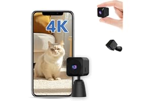 AOBOCAM Telecamera Spia Wifi Interno 4K HD Mini Telecamera Nascosta 6 Ore Autonomia Telecamera Senza Fili Videocamera Sorveglianza Per Auto/Casa/Bambini Lunga Durata Spy Cam