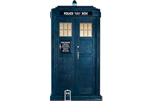 Star Cutouts Ltd SC1188 (2/3 Life Size) iconico viaggio nel tempo ufficiale Star Doctor ritaglio in cartone 3/4 a grandezza naturale 195 cm di altezza, 13° Tardis
