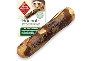 ChronoBalance® Madera de Olivo Natural para Masticar Perros, Madera de Masticar, Palo de Olivo, empapado en Aceite de Oliva, Cuidado Dental, sarro Dental, Juguetes masticables (S)