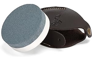 TELANKS 2 IN 1 Axt Schärfer Schleifstein, Körnung Schleifstein Axt und Messer, Runder Schärfer Abziehstein, Puck Schärfstein für Beil Gartengeräte Küchenmesser Meißel Äxte (White-Grau)