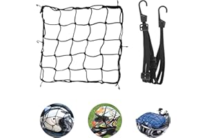 SMTFCTY 2 Stück Motorrad Gepäcknetz, 1 Pcs Gepäckspanner mit Haken+1 Pcs GepäCknetz Fahrrad, Spanngurt Fahrrad Gepäcknetz Fahrrad Gepäckspanner mit Haken Fahrrad Gepäcknetz Motorrad Fahrrad Spanngurt