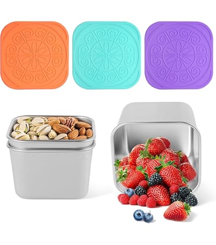Lunchbox van 316 bento roestvrij staal, geschikt voor magnetron, oven en koelkast, 3 stuks, 2800 ml, 1400 ml, 600 ml, campinglunchbox, broodtrommel voor kantoor, Vital Tools serie Bento