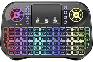 LONGYI Mini tastiera wireless i10, tastiera Smart TV, tastiera Android con touchpad, mini tastiera da 2,4 G per telecomando Smart TV, PC/Pad/Xbox/Android Box/HTPC, ecc