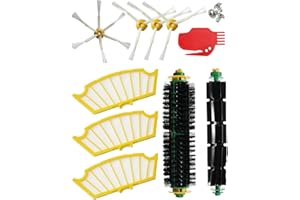 MIRTUX -Kit Części zamienne kompatybilne z Roomba 505 520 500 510 530 531 535 545 550 552 555 560 562 564 570 571 575 581 585 595. Opakowanie 1 0-częściowy kompatybilny z szczotki i filtr do odkurzacza