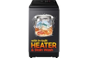 Samsung 8 Kg, 5 Star, Hygiene Steam, Ecobubble, Quick Wash, Soft Closing Door, Digital Inverter, Fully-Automatic Top Load Washing Machine (WA40F08H2CTL, In-Built Heater, Stainwash, Deep Charcoal)
