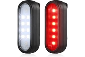 ‎ZLCBBD ZLCBBD LED Clip Lampe - Lauflicht Klein Stirnlampe - 2 Stück USB Aufladbar Blinklicht mit 2 Leuchteffekte für Kinder Schulranzen Laufen Joggen Camping Rucksack Kleidung (Schwarz)