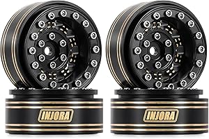 INJORA 1.3 Cerchi Beadlock in Ottone per TRX4M SCX24 Upgrade 1/24 1/18 RC Crawler Car