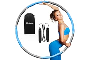 BJÖRN&SCHILLER Hula Hoop - Set di pneumatici con corda per saltare e borsa per adulti, principianti e bambini, misura normale e mini, per il fitness per la rimozione degli hula hoop