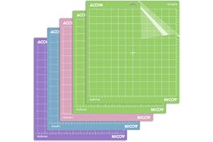 AOOIIN Tappetino da taglio per Cricut Explore One/Air/Air 2/Maker, 5 confezioni di tappetini da taglio accessori di ricambio per Cricut (multicolore per Cricut, 30 x 30 cm)