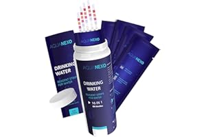 AQUANEXO Lot de 125 bandelettes de test pour eau potable 16 en 1 - Mesurer la dureté et le pH de l'eau