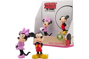 Bullyland 15083 – Juego de Figuras de Disney Mickey y Minnie en Caja de Regalo, 2 Piezas, Figuras pintadas a Mano, sin PVC, Regalo Ideal para niños y niñas para Jugar de fantasía