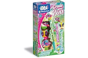 Clementoni Idea - Create Your Pens: Wonderful Butterflies, Laboratorio delle Penne Personalizzate, Kit Creativo per Bambini 6+ Anni, con 3 Penne Personalizzabili con Inchiostri e Accessori, 18873