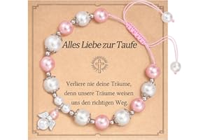 Aunis Taufgeschenke für Mädchen, Kreuz-/Winkelarmbänder, Geschenke für Mädchen, Tochter, Enkelin