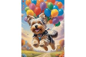 MAXBYE DIY Diamond Painting Kit, Perros 5D Pintar con Diamantes Kit Pintura Diamante Niños Adultos Redondo Taladro Cuadro Diamantes Kits para Hogar Decor 30x40cm