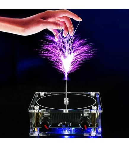 Bobina Al Plasma Shkalacar Con Bluetooth - Generatore Di Fulmini Artificiali, Giocattolo Scientifico Educativo, Dimensioni 9x9x3,25 Cm