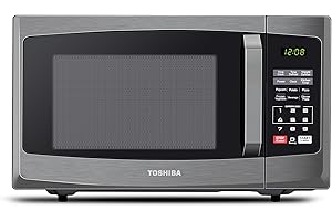 Toshiba 800w 23L Microwave Oven with Digital Display, Auto Defrost, One-touch Express Cook with 6 Pre-Programmed Auto Cook, and Easy Clean - Black - ML-EM23P(BS)
